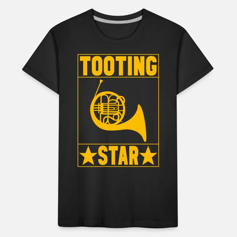 Horn Brass Instrument Kids' Premium Organic T-Shirt