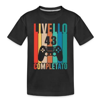 Level 43 - Kids' Premium Organic T-Shirt - black - Front
