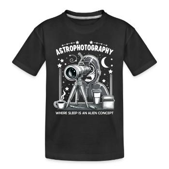 Astrophotographie Astronomie Caméra spatiale - T-shirt bio Premium Enfant - noir - Devant