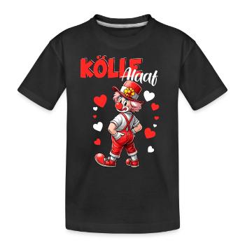 Cologne Kölle Alaaf Carnival Clown Rut Wiess Costume - Kids' Premium Organic T-Shirt - black - Front