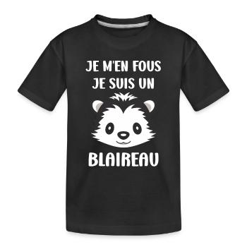 Humour blaireau - T-shirt bio Premium Enfant - noir - Devant