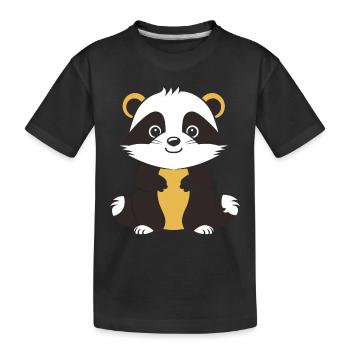 Bébé blaireau - T-shirt bio Premium Enfant - noir - Devant