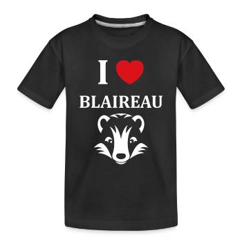 Humour blaireau - T-shirt bio Premium Enfant - noir - Devant