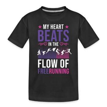 Athlète de parkour freerunning - T-shirt bio Premium Enfant - noir - Devant