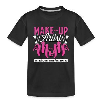 Maquilleuse Maman L’idole Le mythe Artiste des sourcils - T-shirt bio Premium Enfant - noir - Devant