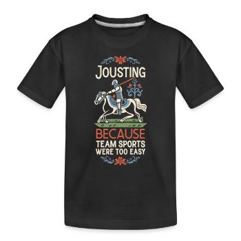 Chevalier Chevalier Armure Renaissance Médiévale - T-shirt bio Premium Enfant - noir - Devant