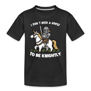Chevalier Chevalier Armure Renaissance Médiévale - T-shirt bio Premium Enfant - noir - Devant