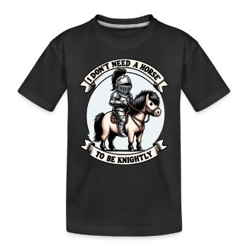 Ritterritter Mittelalterliche Renaissance-rüstung - Kinder Premium Bio T-Shirt - Schwarz - Vorne