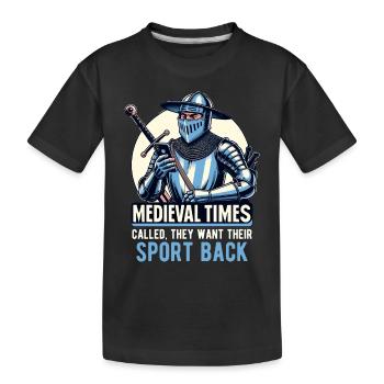 Ritterritter Mittelalterliche Renaissance-rüstung - Kinder Premium Bio T-Shirt - Schwarz - Vorne
