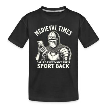 Ritterritter Mittelalterliche Renaissance-rüstung - Kinder Premium Bio T-Shirt - Schwarz - Vorne
