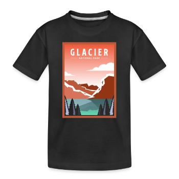 Gletscher-Nationalpark Britisch-Kolumbien Kanada - Kinder Premium Bio T-Shirt - Schwarz - Vorne