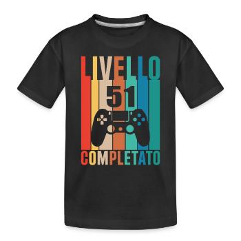 Niveau 51 - T-shirt bio Premium Enfant - noir - Devant