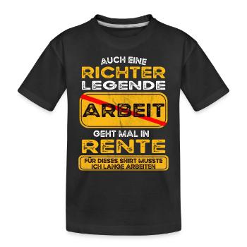 Richter lustiges Rente Pension - Kinder Premium Bio T-Shirt - Schwarz - Vorne