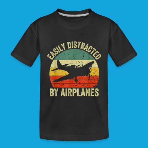 Easily Distracted by Airplanes - Kinder Premium Bio T-Shirt