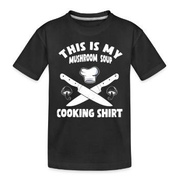 Soupe aux champignons - T-shirt bio Premium Enfant - noir - Devant