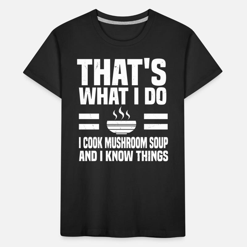 Cuisson de la soupe aux champignons T-shirt bio Premium Enfant
