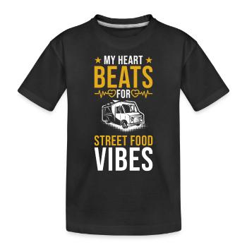 Amateur de cuisine de rue Food Truck Foddie - T-shirt bio Premium Enfant - noir - Devant