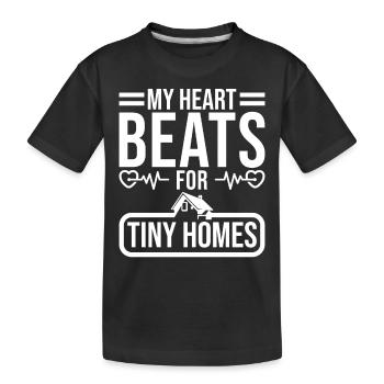 Tiny House and Tiny Home Design for Owners - Kids' Premium Organic T-Shirt - black - Front