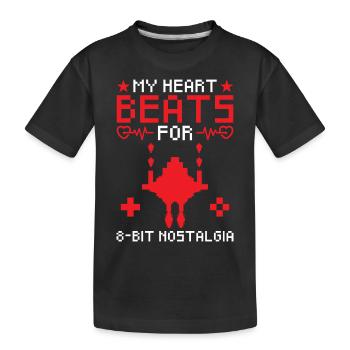 Retro Gaming 8Bit Nostalgie Pixel Art Spiele - Kinder Premium Bio T-Shirt - Schwarz - Vorne