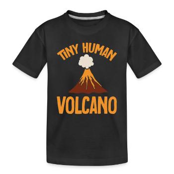 volcan, géologie, volcanologie, lave - T-shirt bio Premium Enfant - noir - Devant