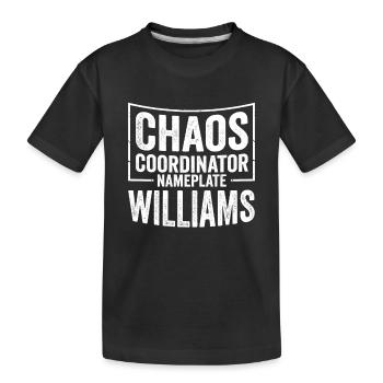 Williams Chaos Familie Team Geschenkidee - Kinder Premium Bio T-Shirt - Schwarz - Vorne
