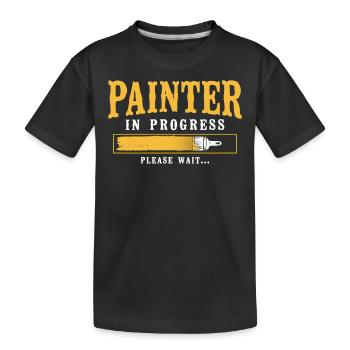 House Painter Decorator Painter In - Kinder Premium Bio T-Shirt - Schwarz - Vorne