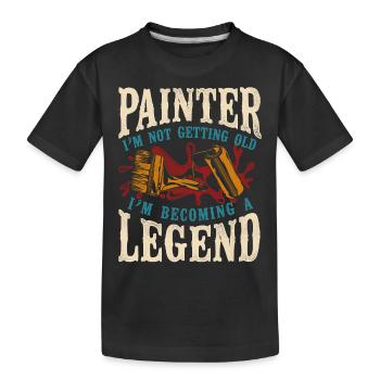 Peintre en bâtiment Peintre décorateur Peintre - T-shirt bio Premium Enfant - noir - Devant