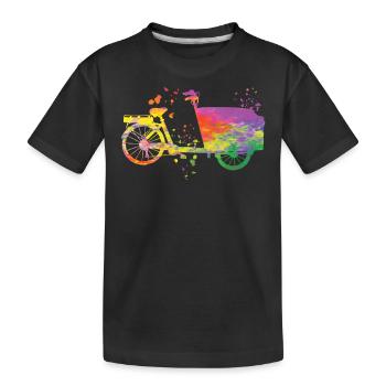 Heavy Duty Bike Cargo Bike Cargo Bike Cargo Bike - Kids' Premium Organic T-Shirt - black - Front