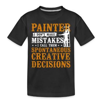 House Painter Decorator Painter I - Kinder Premium Bio T-Shirt - Schwarz - Vorne