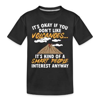 volcan, géologie, volcanologie, lave - T-shirt bio Premium Enfant - noir - Devant