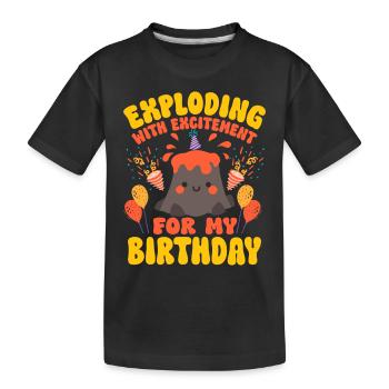 volcan, géologie, volcanologie, lave - T-shirt bio Premium Enfant - noir - Devant