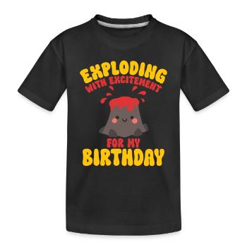 volcan, géologie, volcanologie, lave - T-shirt bio Premium Enfant - noir - Devant