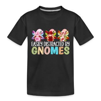 Gartenzwerge Gartenarbeit - Kinder Premium Bio T-Shirt - Schwarz - Vorne