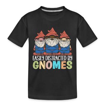 Garden Gnomes Gardening - Kids' Premium Organic T-Shirt - black - Front