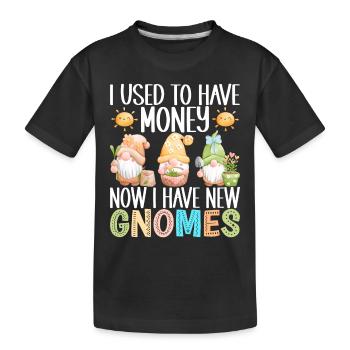 Gartenzwerge Gartenarbeit - Kinder Premium Bio T-Shirt - Schwarz - Vorne