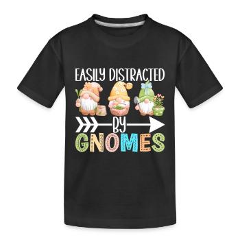 Garden Gnomes Gardening - Kids' Premium Organic T-Shirt - black - Front