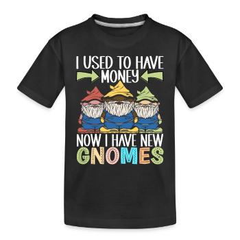 Garden Gnomes Gardening - Kids' Premium Organic T-Shirt - black - Front