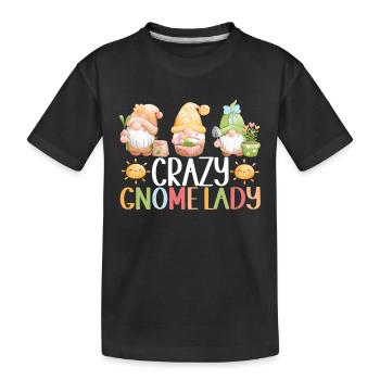Gartenzwerge Gartenarbeit - Kinder Premium Bio T-Shirt - Schwarz - Vorne