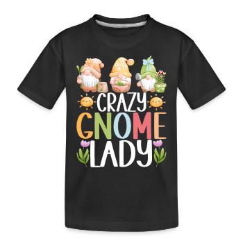 Gartenzwerge Gartenarbeit - Kinder Premium Bio T-Shirt - Schwarz - Vorne