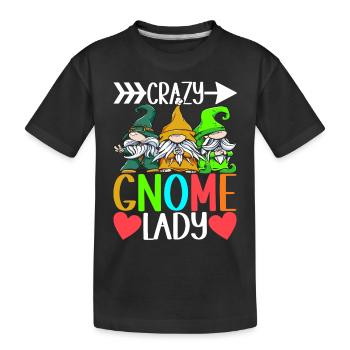 Gartenzwerge Gartenarbeit - Kinder Premium Bio T-Shirt - Schwarz - Vorne