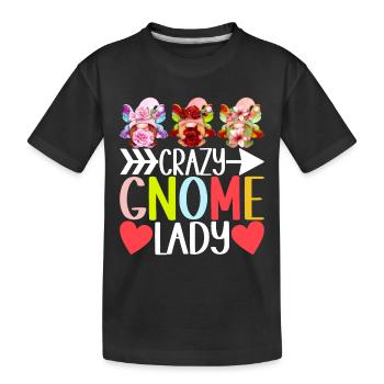 Gartenzwerge Gartenarbeit - Kinder Premium Bio T-Shirt - Schwarz - Vorne