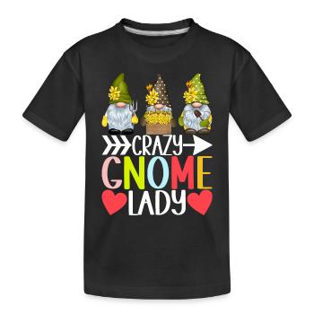 Garden Gnomes Gardening - Kids' Premium Organic T-Shirt - black - Front