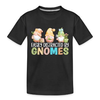 Gartenzwerge Gartenarbeit - Kinder Premium Bio T-Shirt - Schwarz - Vorne