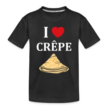 Crêpes Bretagne humour crêpe - T-shirt bio Premium Enfant - noir - Devant