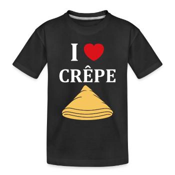 Crêpes Bretagne humour crêpe - T-shirt bio Premium Enfant - noir - Devant