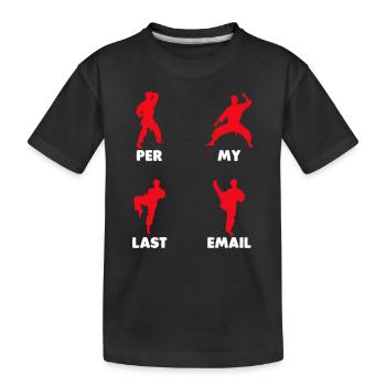 Mon dernier e-mail - L’humour au bureau - T-shirt bio Premium Enfant - noir - Devant