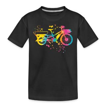 Heavy Duty Bike Cargo Bike Cargo Bike Cargo Bike - Kids' Premium Organic T-Shirt - black - Front
