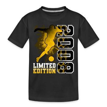 2008 Année de naissance Anniversaire Football - T-shirt bio Premium Enfant - noir - Devant