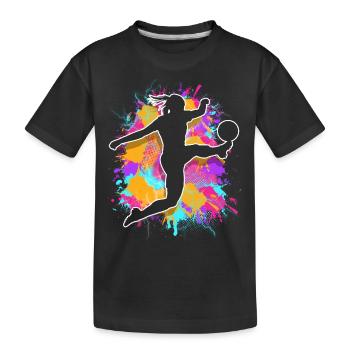 Football féminin Football féminin Football féminin - T-shirt bio Premium Enfant - noir - Devant
