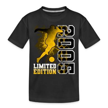 2005 Année de naissance Anniversaire Football - T-shirt bio Premium Enfant - noir - Devant